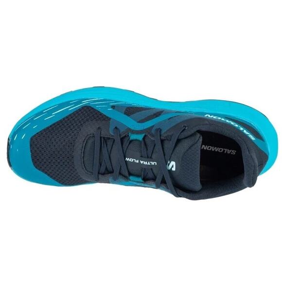 Salomon Men's ULTRA FLOW Trail Running Shoes Men Carbon / Tahitian Tide Sz 11.5 - Picture 9 of 11